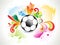 Abstract colorful football grunge design