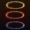 Abstract colorful glow light rings