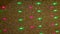 Abstract colorful glowing laser dots dance across the background