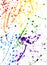 Abstract Colorful Hand Drawn Background of Watercolor Splash.