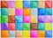 Abstract Colorful Hand Drawn Background of Watercolor Squares