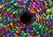 Abstract colorful hole background