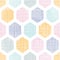 Abstract colorful honeycomb fabric textured seamless pattern background