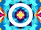 Abstract colorful kaleidoscope pattern design