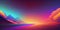 Abstract Colorful Metaverse Gradient Background Horizontal Futuristic Landscape. Generative AI