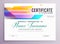 Abstract colorful multipurpose certificate template in geometric style