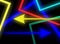 Abstract colorful neon arrows background illustration