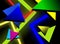 Abstract colorful neon triangles and squares background illustration