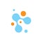 abstract colorful neuron cell biotech nanotechnology molecule logo vector design icon
