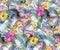 Abstract colorful pattern Marble effect Flower Pattern