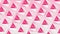 Abstract colorful pink triangular symbol of a new application. Motion. Demonstration of a smartphone digital features.