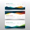 Abstract Colorful polygonal banner template, horizontal advertising business banner layout template flat design set