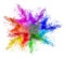 Abstract colorful rainbow holi powder color cloud