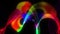 Abstract colorful rainbow neon color glow lines swirl loop technology background, smoothly oscillation and wave. 4K 3D loop.