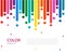 Abstract colorful rainbow rain. Color lines with bright dots.