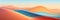 Abstract colorful sand dunes landscape. Smooth and clean vector curves.