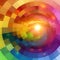 Abstract colorful shining circle tunnel background