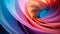 Abstract colorful spiral twisting into infinity with gradient shades of pink, blue, and orange, creating a mesmerizing digital art