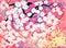 Abstract colorful spring cherry blossoms in a Japanese Lino cut style on digital art concept, Generative AI