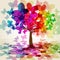 Abstract colorful Tree.