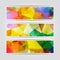 Abstract Colorful Triangular header set