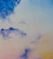 Abstract colorful twilight sky watercolor background. Hand drawn painting art