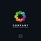 Abstract colorful unity corporate logo icon template
