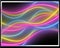 Abstract colorful wave background with frame