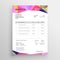 Abstract colors invoice template design