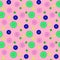 Abstract colourful buttons seamless pattern, textile, surface design