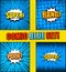 Abstract comic blue backgrounds collection