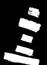 Abstract composition of disturbed balance of blocks to reflect the process of movement, chess piece breakthrough to the queen