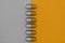 Abstract composition of separated in grey and orange colors medication pills and placed in vertical line