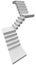 Abstract and concept staircase. Stairs with steps isolated on png transparent