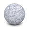 Abstract Concrete Stone Sphere On White Background