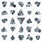 Abstract constructions vector set, dimensional designs collection