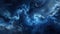 Abstract cosmic nebula with blue swirls