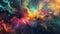 Abstract cosmic nebula with vibrant colors