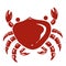 Abstract crab illustration for decoration on marine life, nautical, seafood and coastal living style concept