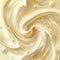 Abstract cream background with a milk wave swirl. Smooth texture flow, gradient splash pattern, and satin ripples.