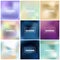 Abstract Creative concept vector multicolored blurred background set. For Web and Mobile Applications, art illustration