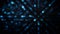 Abstract creative cosmic background with neon glowing rays in motion on black background, seamless loop. Animation. Blue