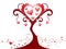 Abstract creative heart tree design