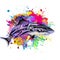 Abstract creative illustration with Abstract image of a shark logo