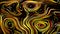 Abstract creative looped bg with curled lines like yellow trails on surface. Lines form swirling pattern like curle