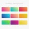 Abstract creative multicolored background set. For Web and Mobile Applications. Vector modern gradient elements.