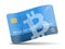 Abstract credit card, bitcoins