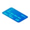 Abstract credit card icon, isometric style