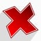 Abstract cross, X icon Failure, error, rejection, forbidden con