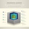 Abstract cross-sectional view chart infographics